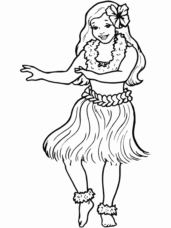Hula People Coloring Pages Coloring Page Book