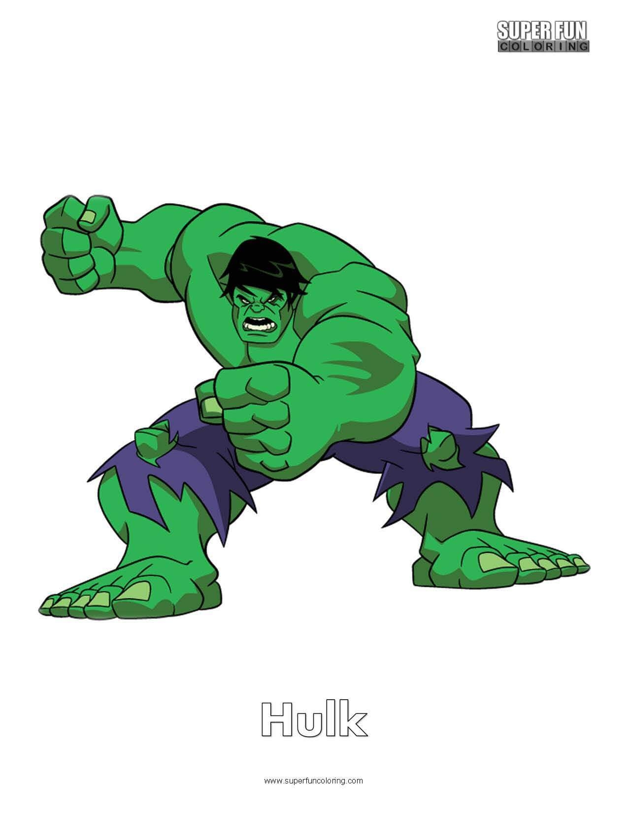 Hulk Coloring Page Super Fun Coloring