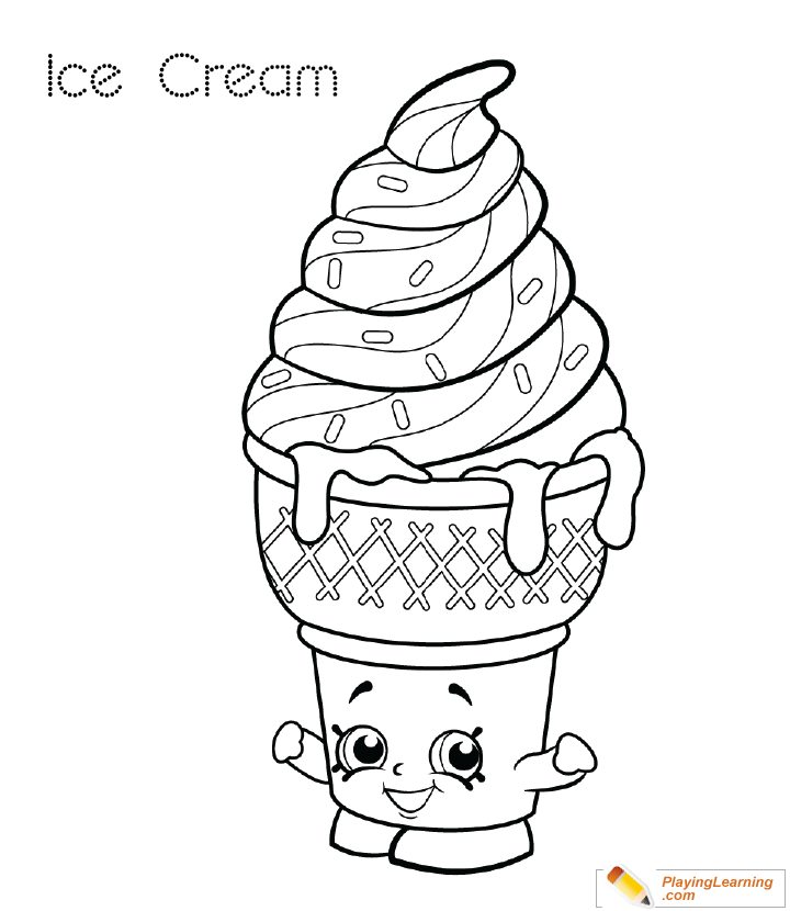 Ice Cream Coloring Page 03 Free Ice Cream Coloring Page