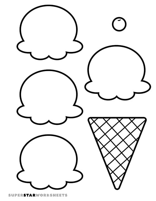 Ice Cream Cone Template Craft Printable Main Idea Summer