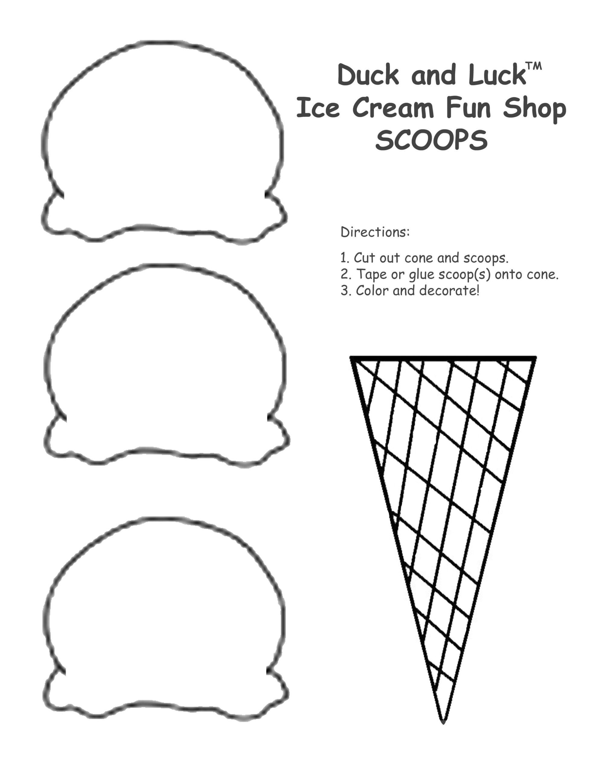 Ice Cream Cone Template Free Printable Printable Sight Words List