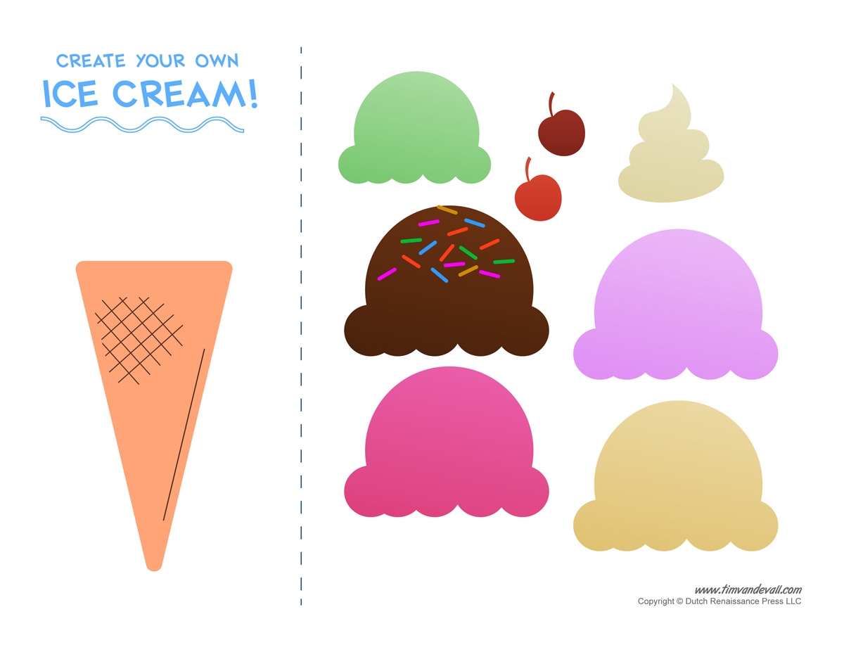 Ice Cream Cone Template Tim 39 s Printables
