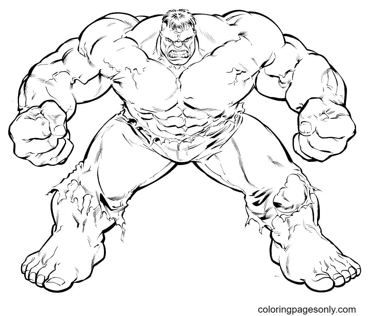 Incredible Hulk Hulk Coloring Pages Free Printable Templates