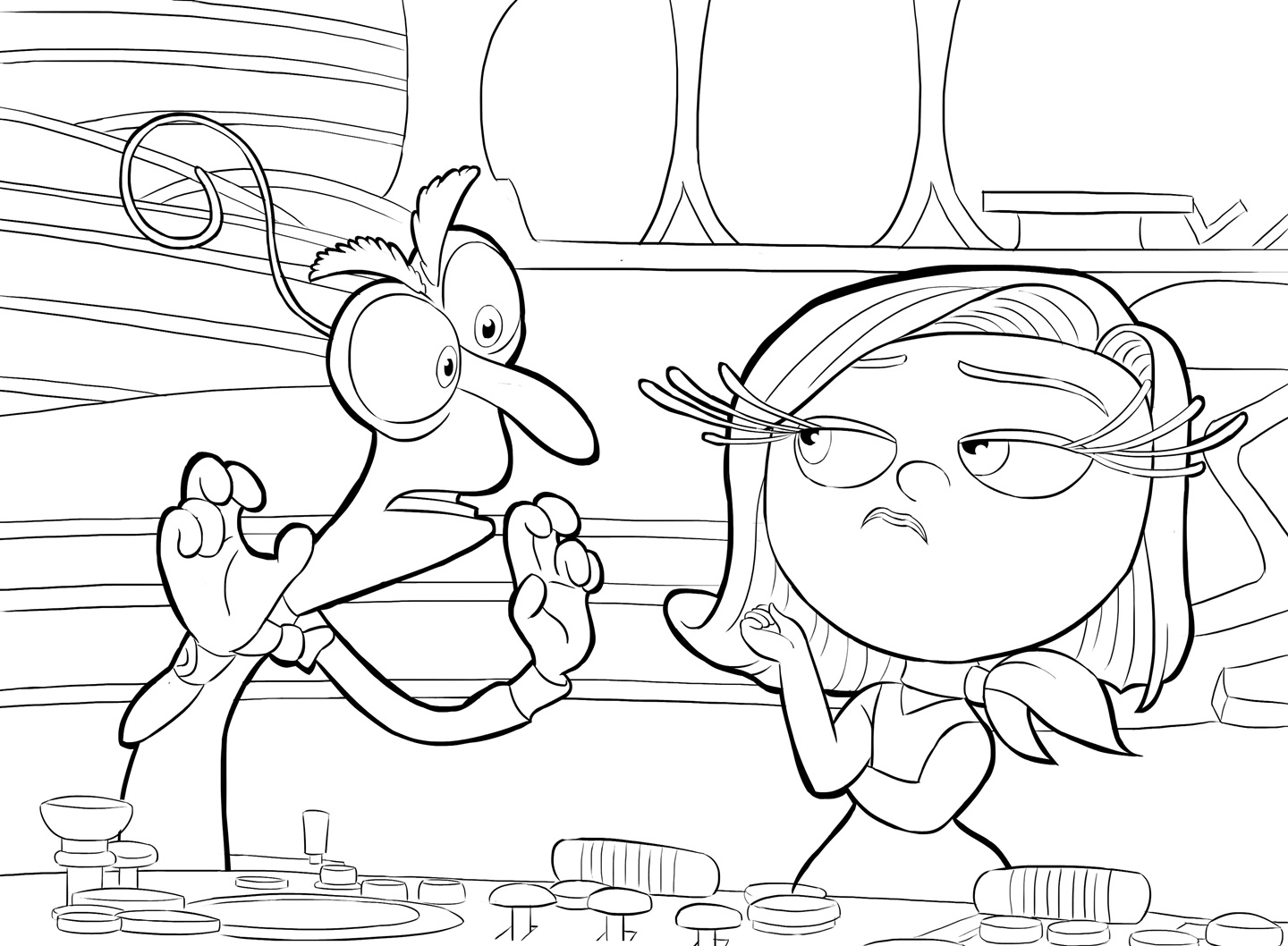 Inside Out Coloring Pages Inside Out Coloring Pages Truck Coloring 