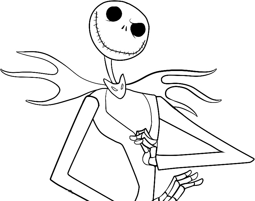 Jack Skeleton Coloring Pages At GetColorings Free Printable 
