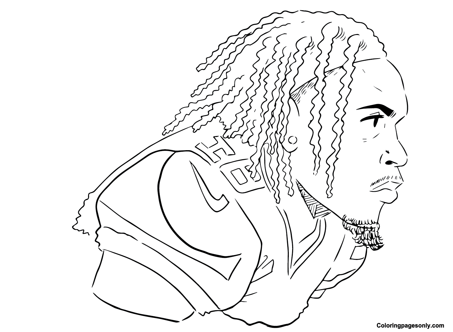 Justin Jefferson Image Coloring Page Jefferson Coloring Page Page For 