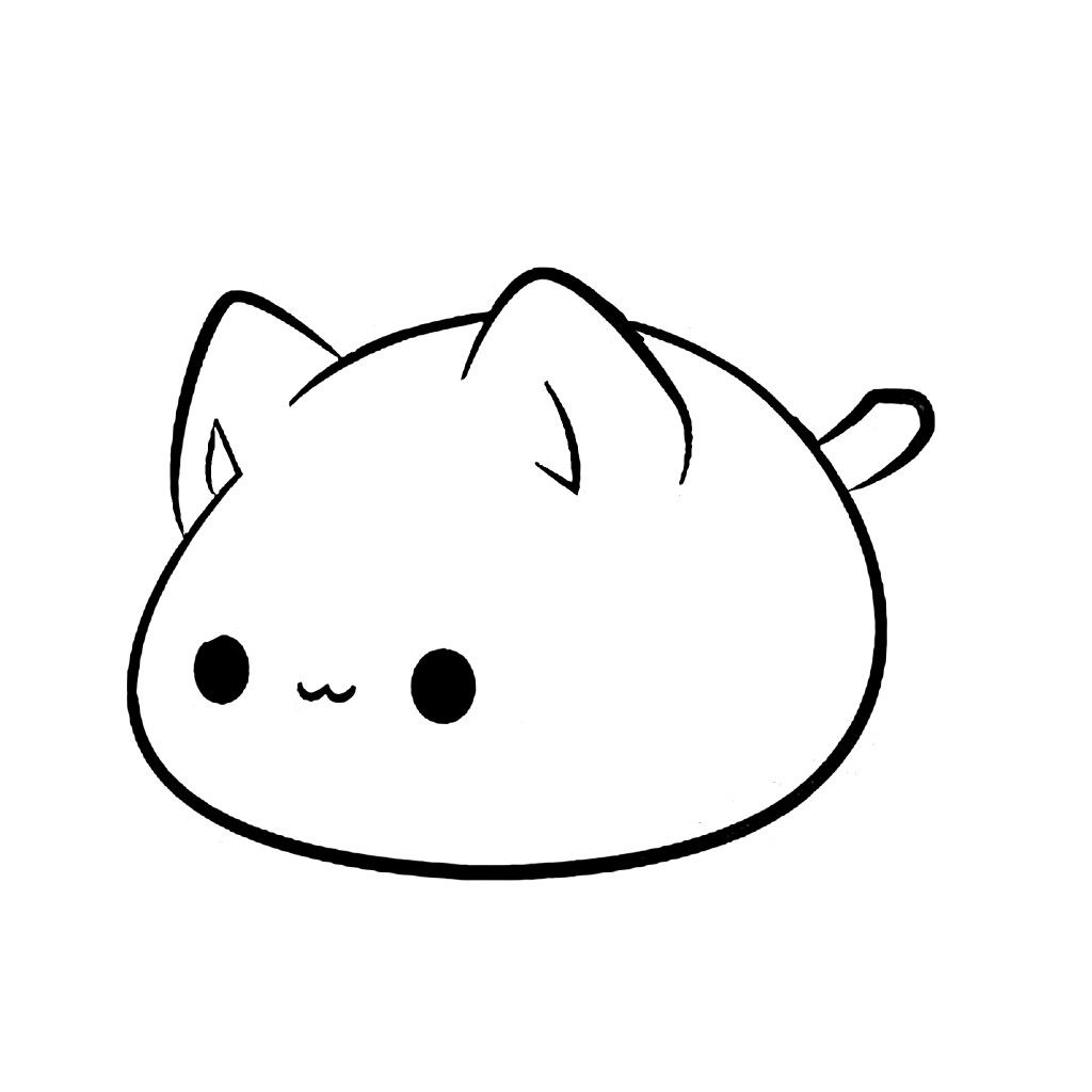 Kawaii Cat Coloring Pages For All Ages