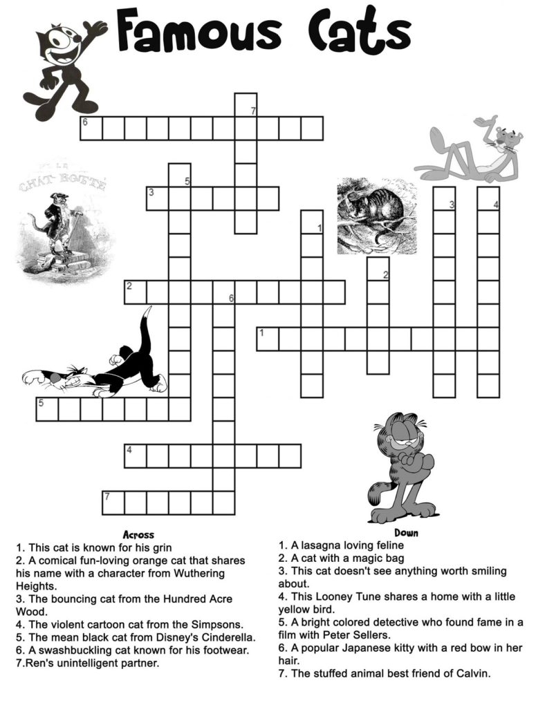 Kids 39 Crossword Puzzles To Print Activity Shelter