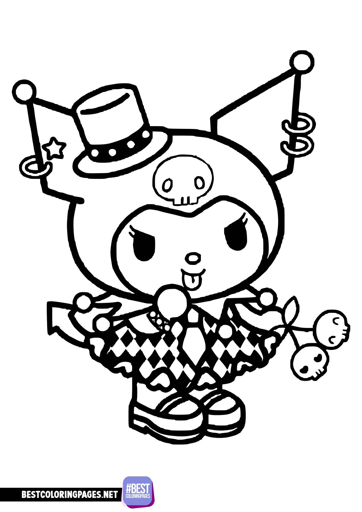 Kuromi Coloring Pages Bestcoloringpages