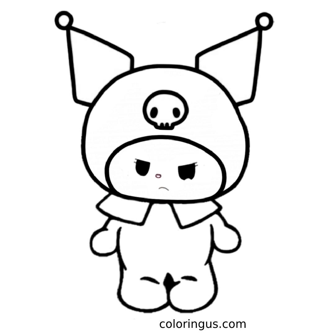 Kuromi Coloring Pages Free Printable PDF 