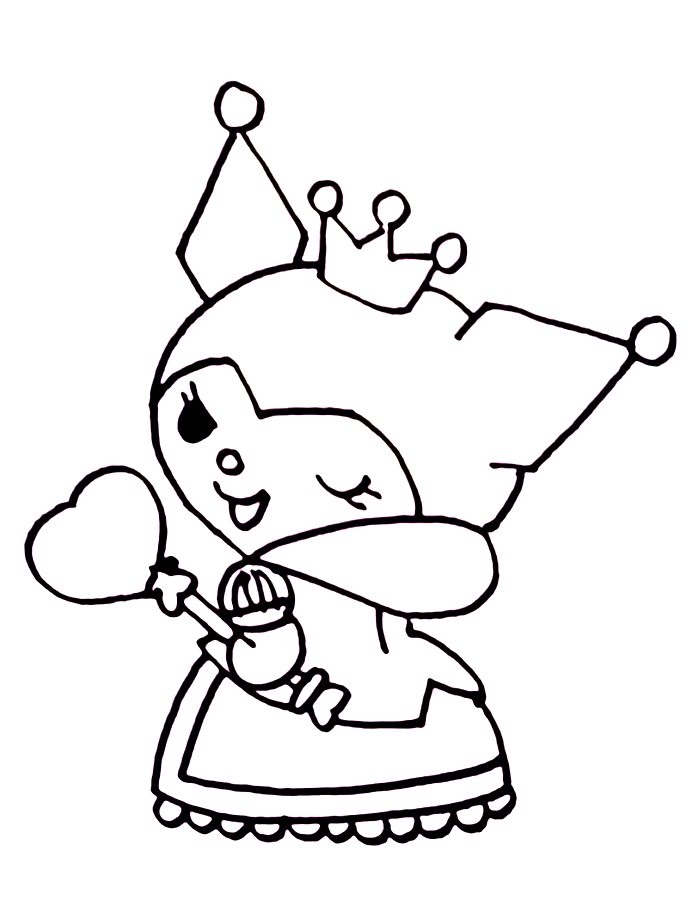 Kuromi Coloring Pages Free Printable PDF 