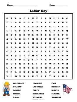 Labor Day Crossword Puzzle Printable Grace Palmer 39 s Crossword Puzzles