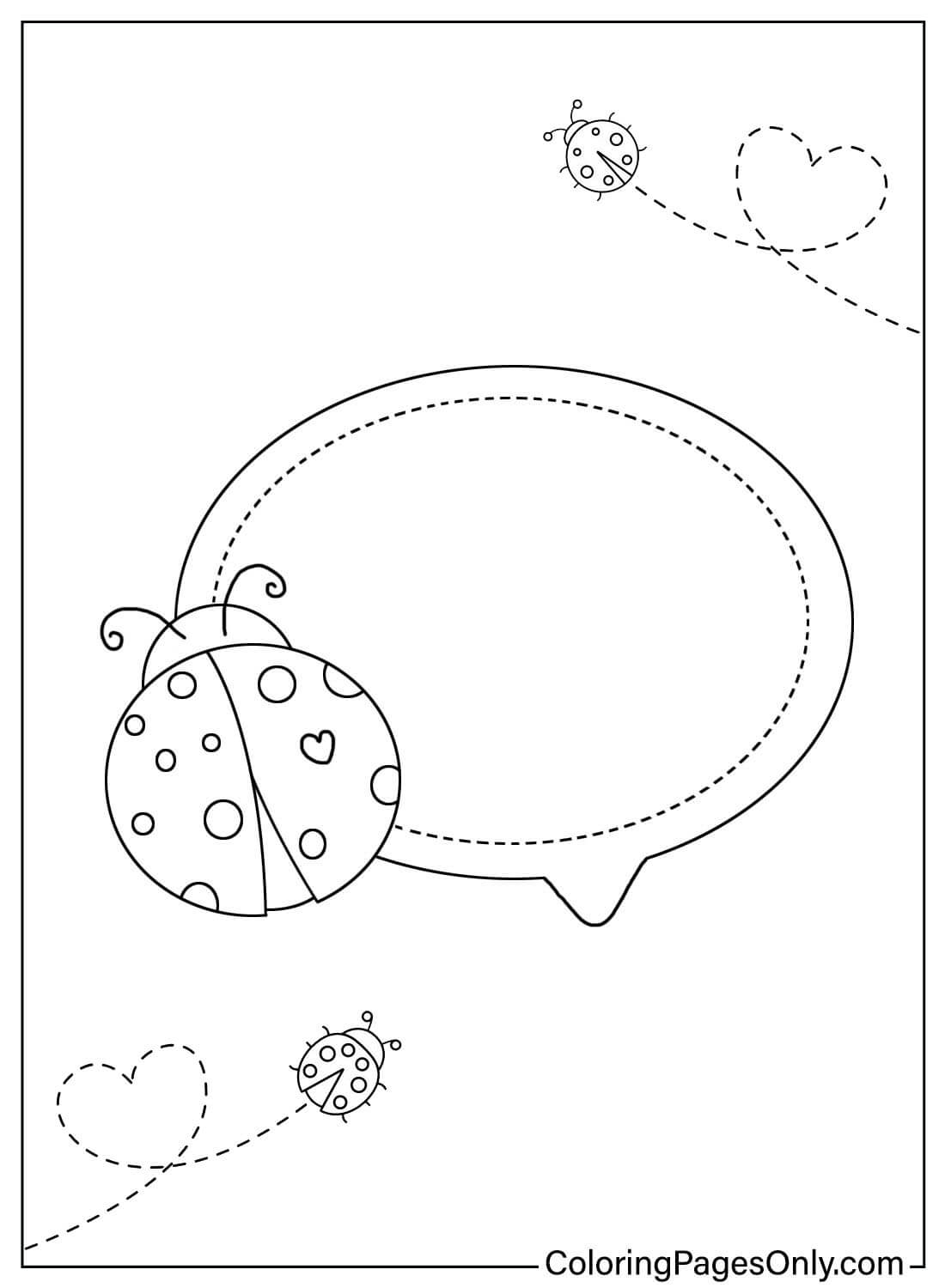 Ladybug Speech Bubble Coloring Page Free Printable Coloring Pages