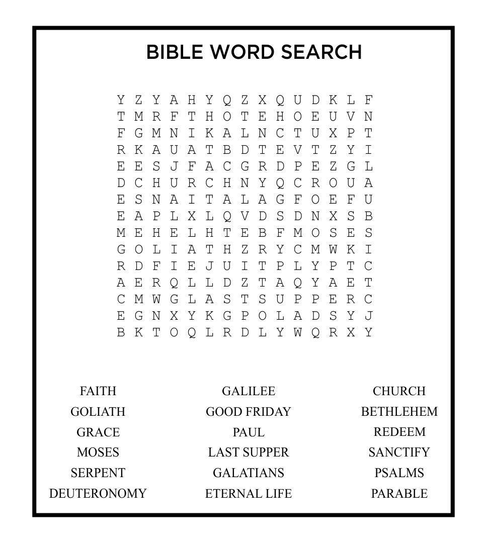 Large Print Bible Crossword Puzzles Printable Free Crossword Puzzles
