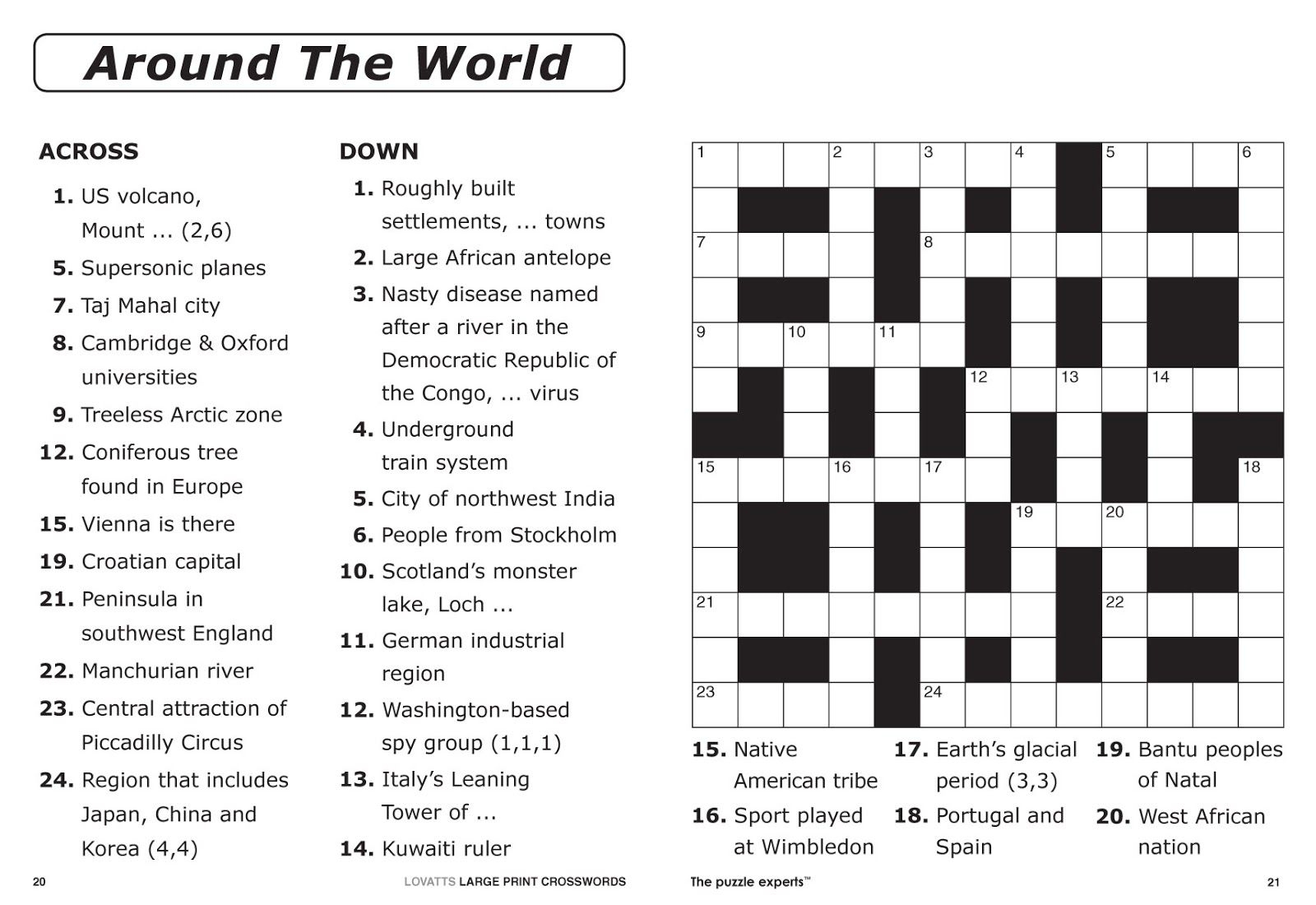 Large Print Crossword Puzzles Pdf Printable Crossword Puzzles