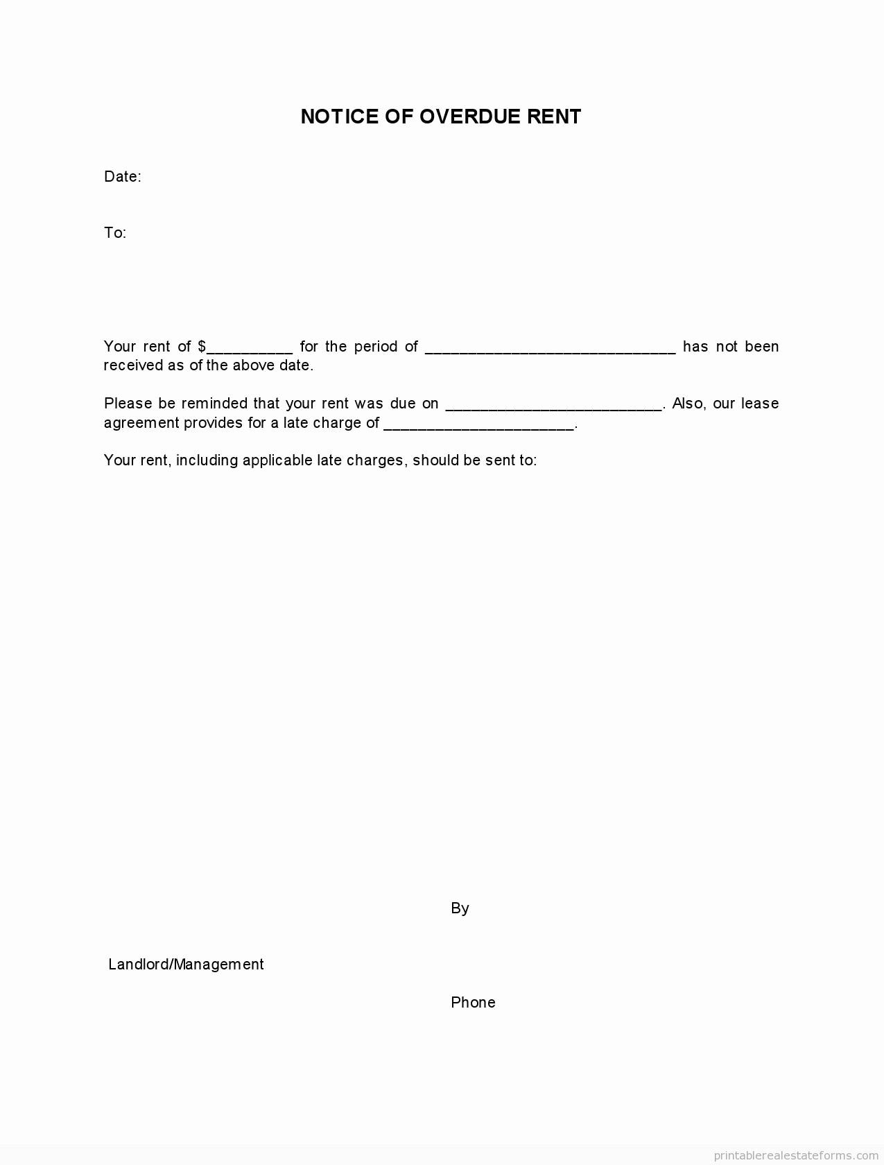 Late Rent Notice Template Best Of Free Printable Late Rent Notice 