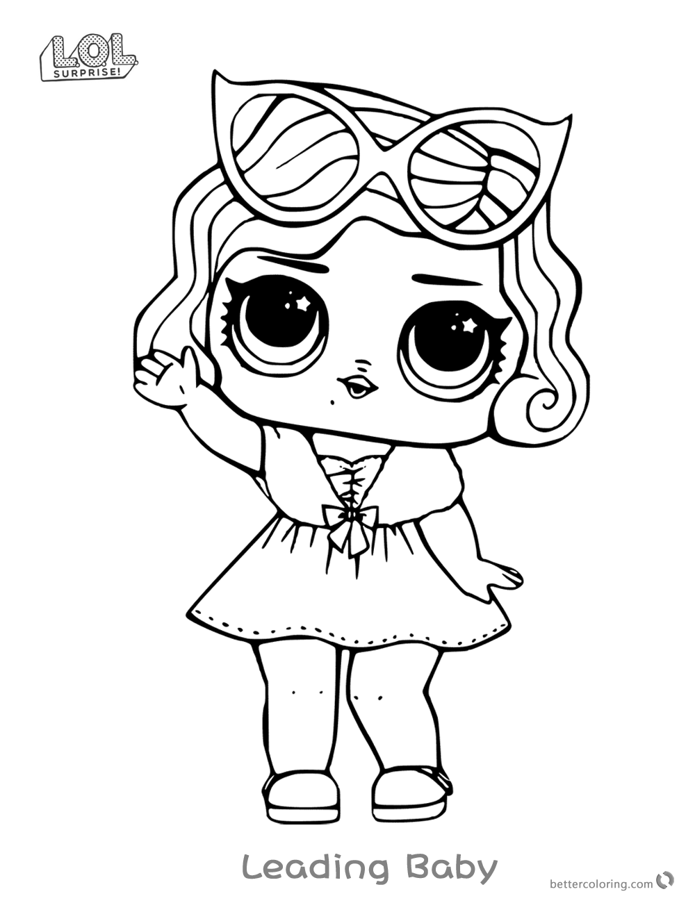Leading Baby From LOL Surprise Doll Coloring Pages Free Printable 