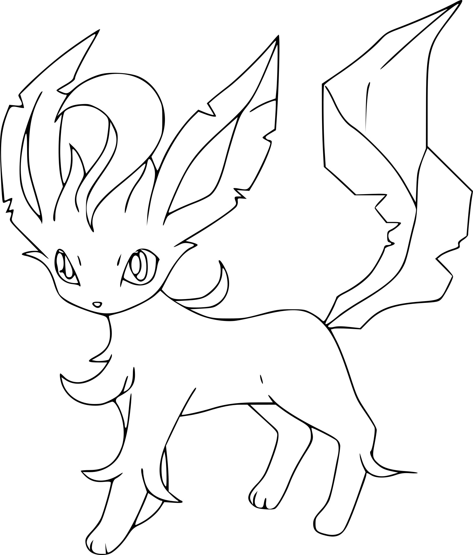 Leafeon Pokemon Coloring Page Free Printable Coloring Pages On 