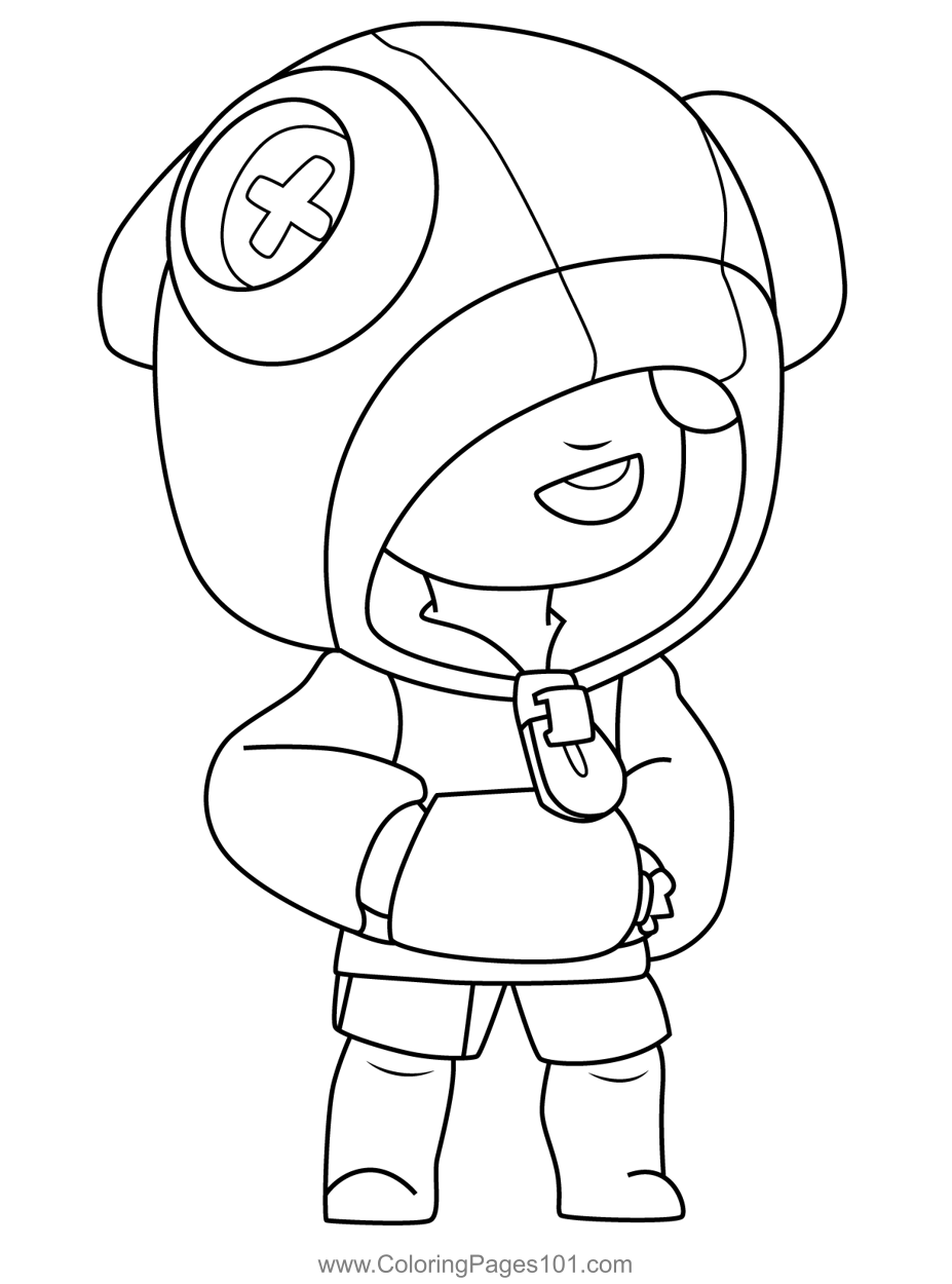 Leon Brawl Stars Coloring Page For Kids Free Brawl Stars Printable 