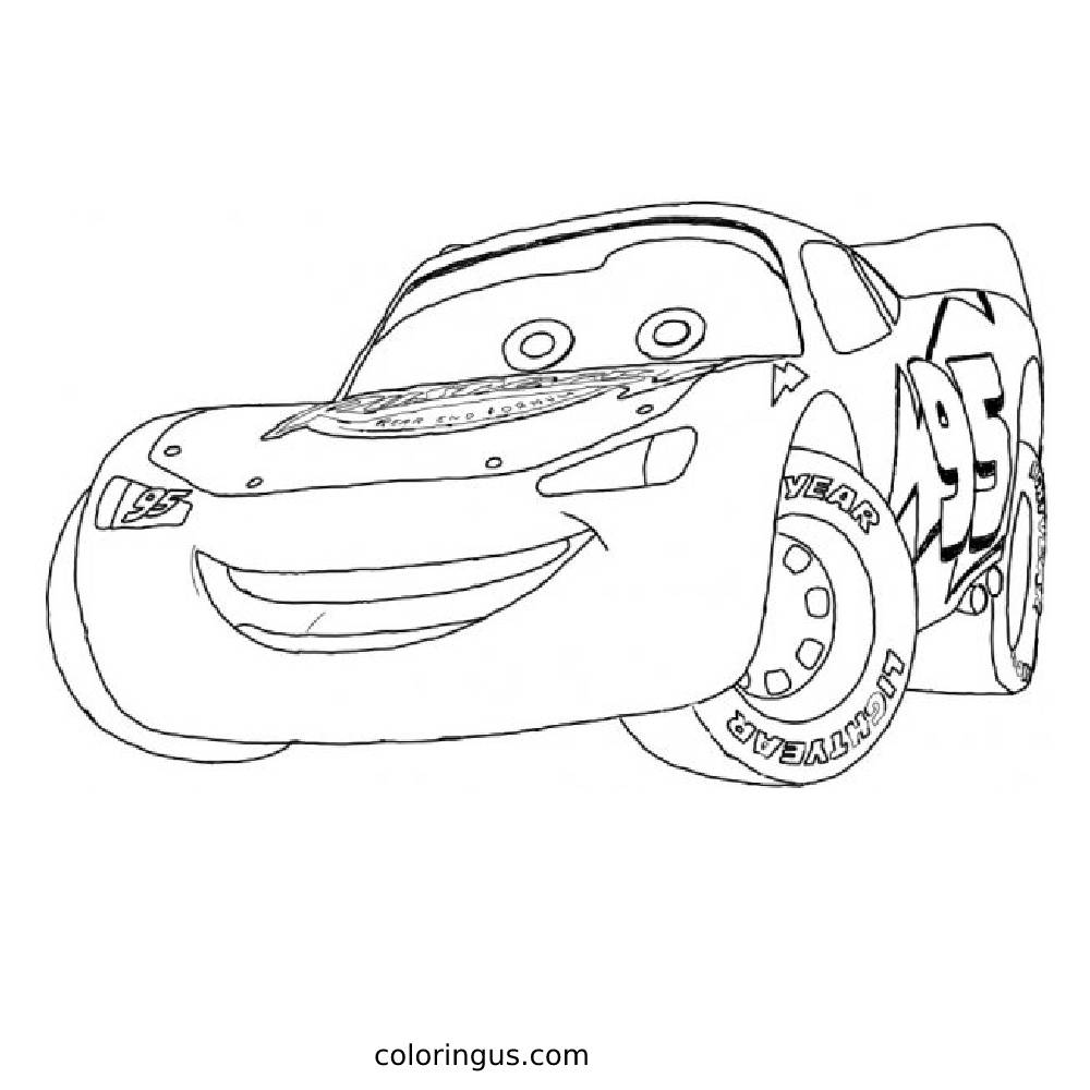 Lightning Mcqueen Coloring Pages Free Printable PDF 