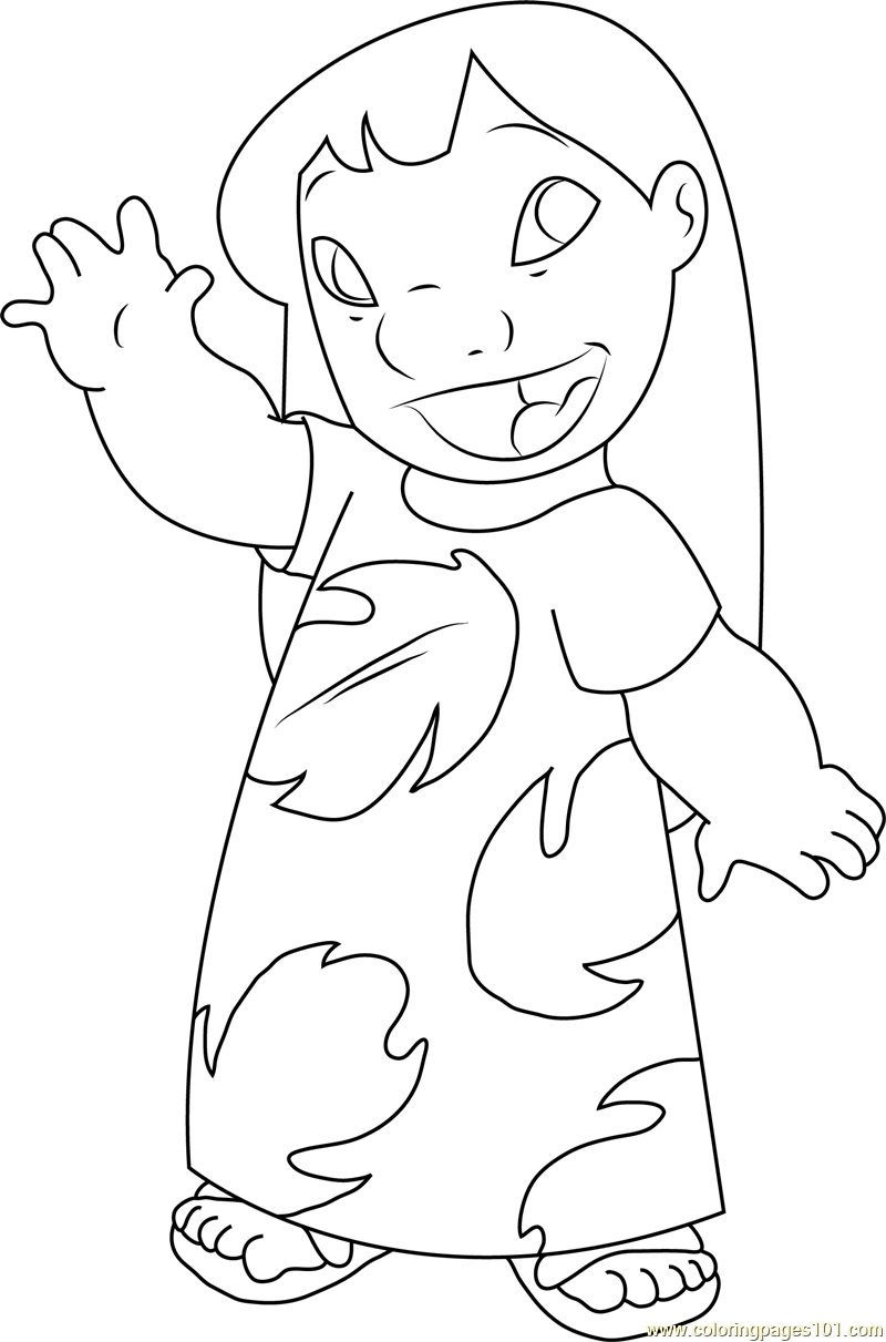 Lilo Pelekai Coloring Page For Kids Free Lilo Stitch Printable 