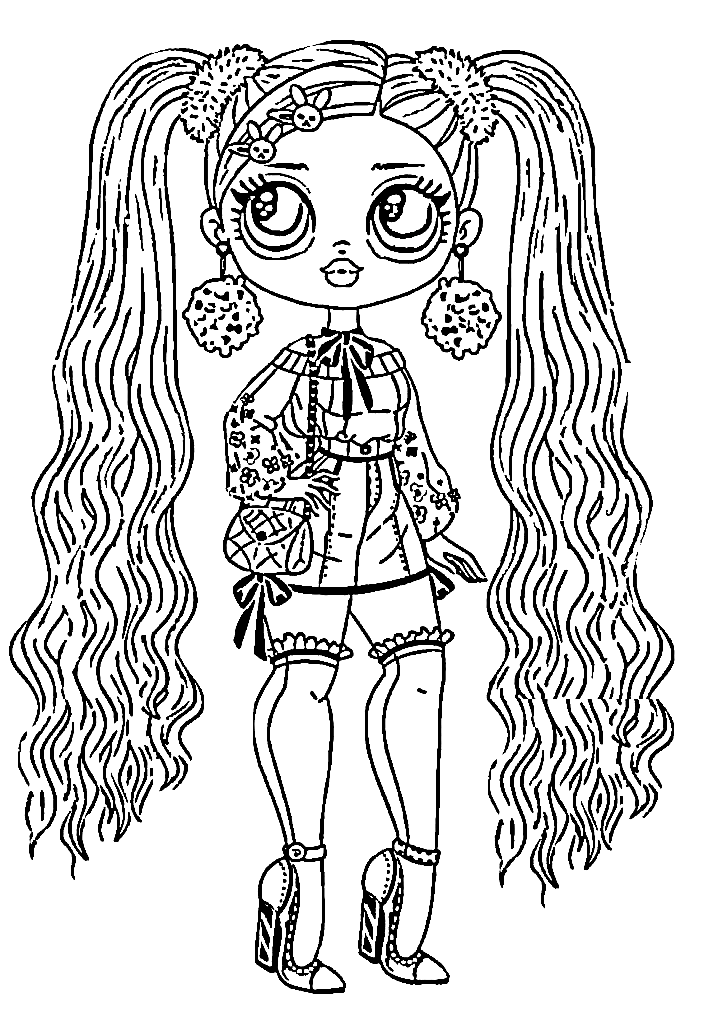 LOL OMG Jukebox B B Coloring Page Free Printable Coloring Pages