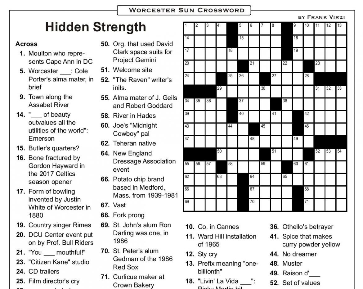 Los Angeles Times Sunday Crossword Puzzle Tribune Content Agency La 