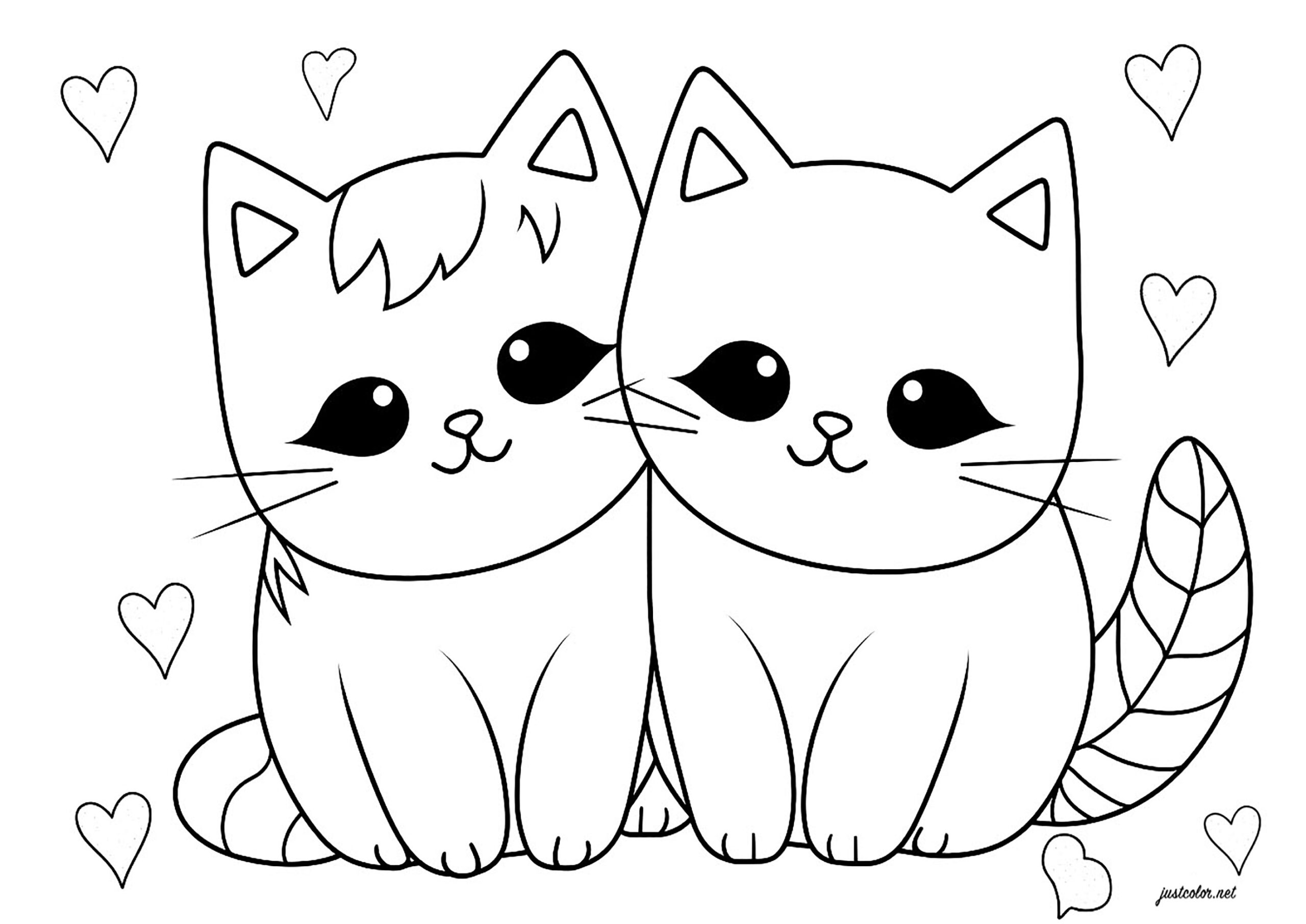 Lots Of Cats Coloring Pages Coloring Pages
