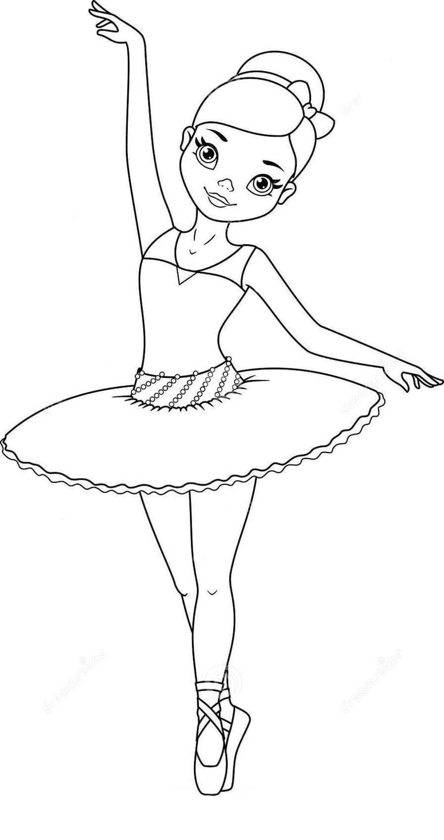 Lovely Ballerina Coloring Page Free Printable Coloring Pages For Kids