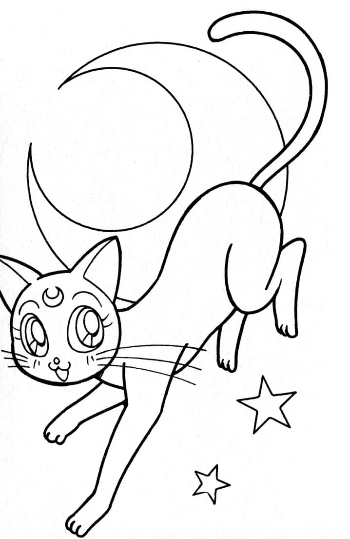 Luna Sailor Moon Coloring Page Free Printable Coloring Pages For Kids