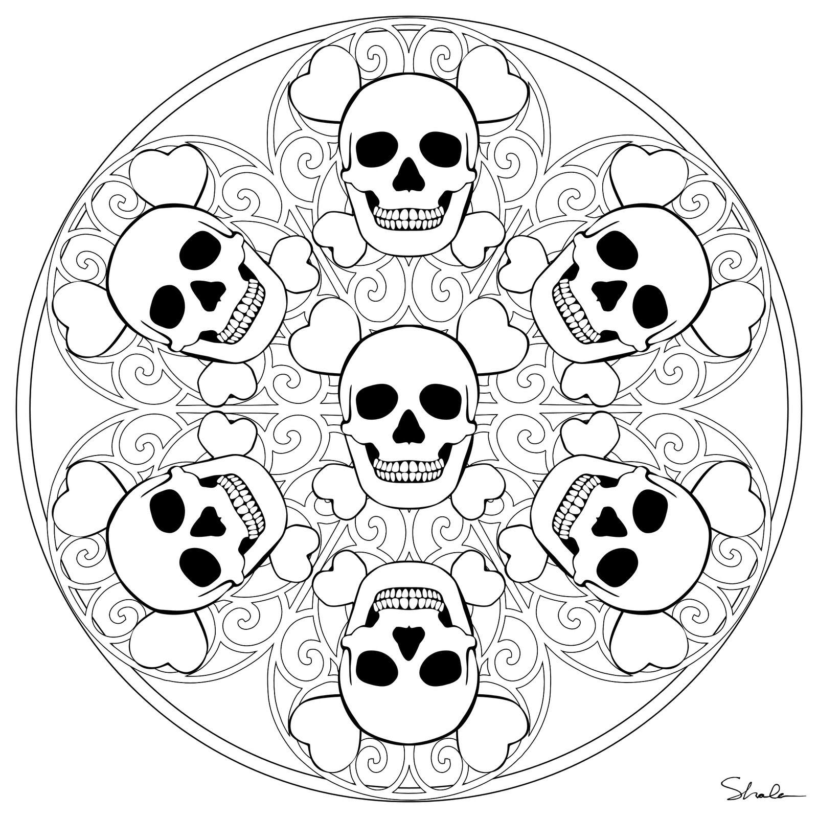 MANDALA COLORING PAGES HALLOWEEN MANDALA COLORING PAGES