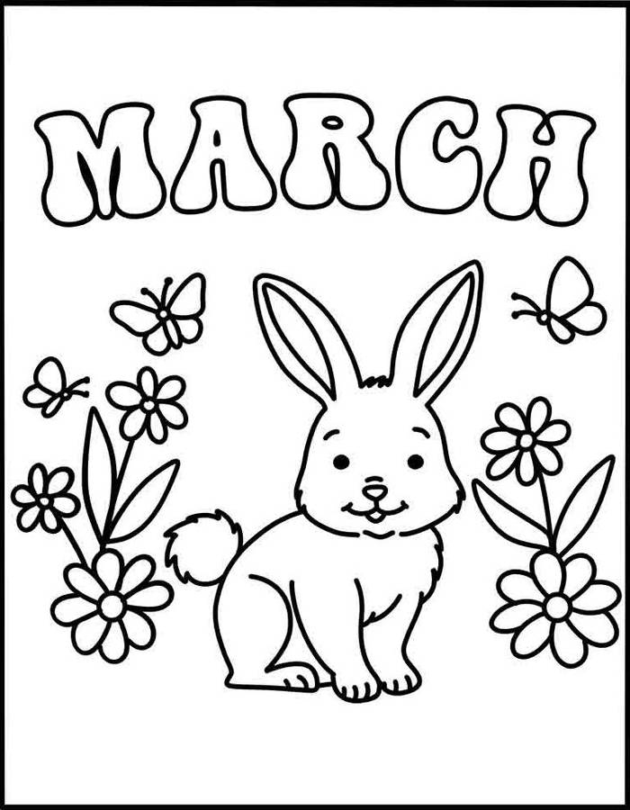March Coloring Pages Free Printable PDF 