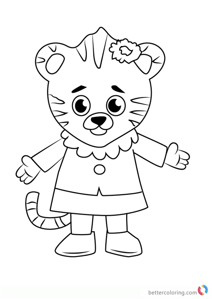 Margaret Tiger From Daniel Tiger Coloring Pages Free Printable 
