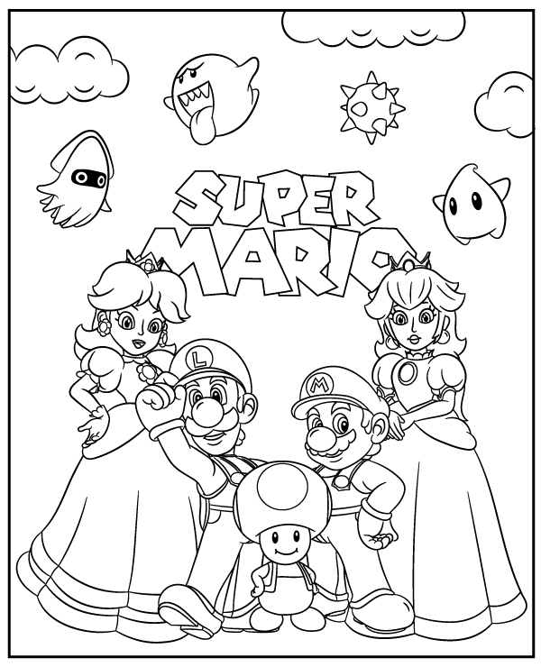 Mario Characters Coloring Pages Coloring Pages
