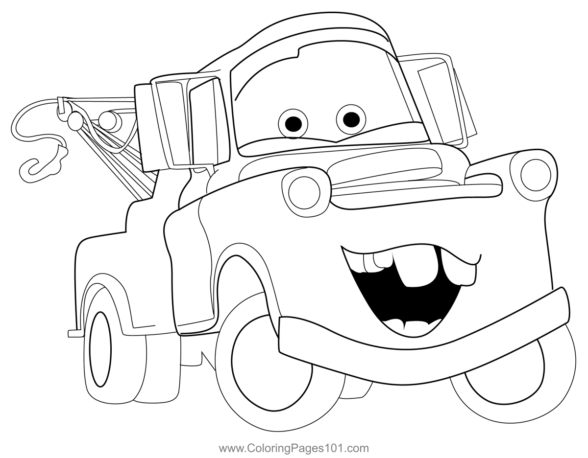Mater Drawing Tow Mater Coloring Pages Drawing Tow Mater Coloring 
