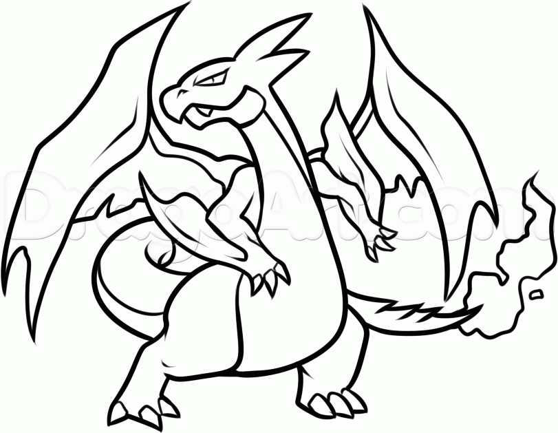 Mega Charizard X Coloring Pages Coloring Home
