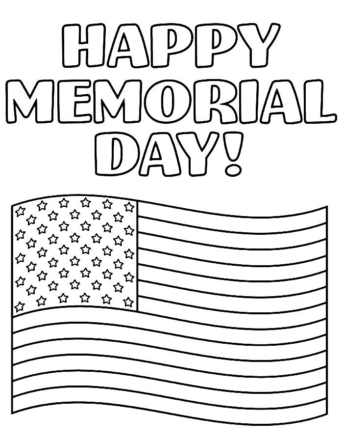 Memorial Day Coloring Pages Free Printable PDF