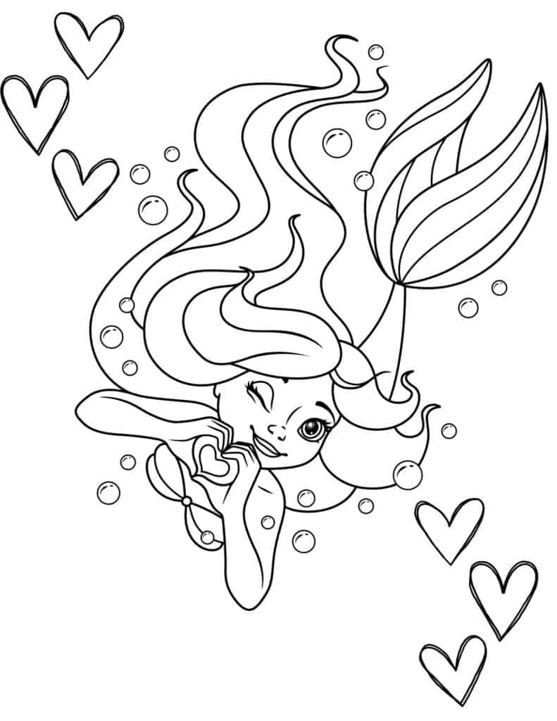Mermaid Dress Coloring Pages
