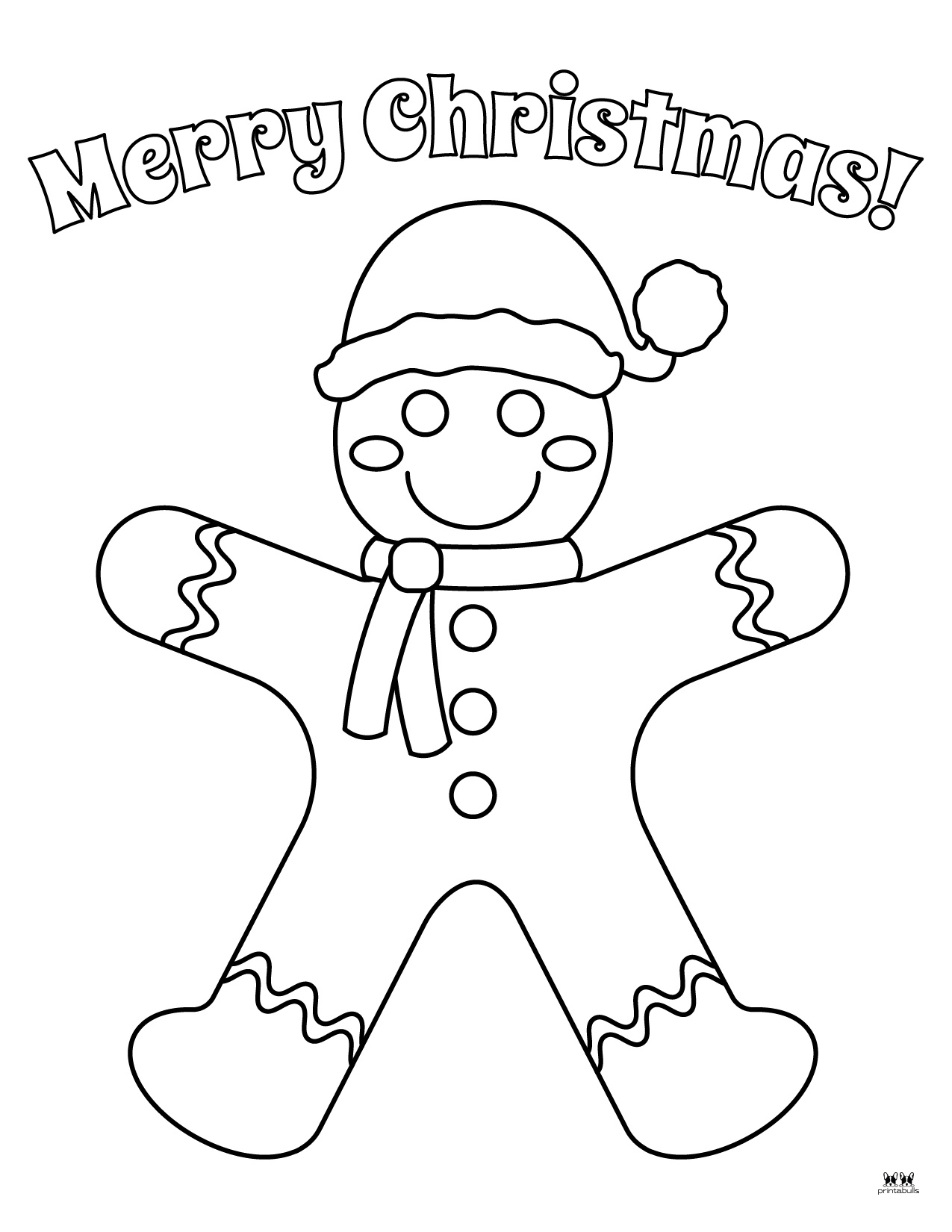 Merry Christmas Coloring Pages FREE Printables Printabulls