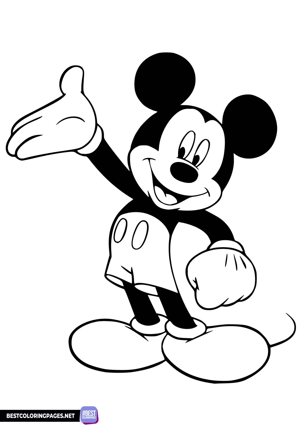 Mickey Mouse Coloring Pages Free Printable Coloring Pages