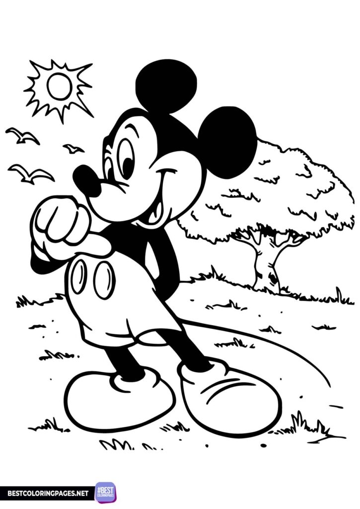 Mickey Mouse Colouring Free Printable Coloring Pages