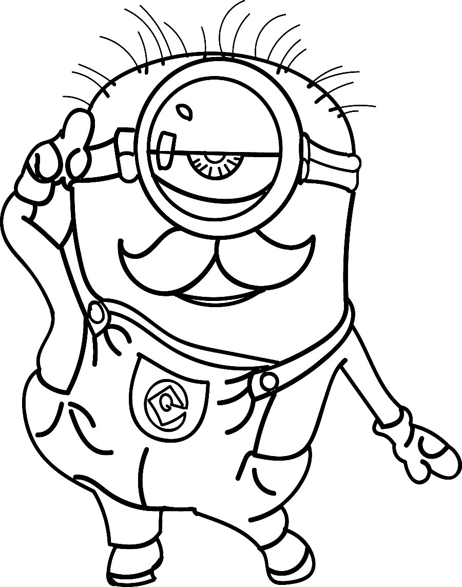 Minion Cute Coloring Page Free Printable Coloring Pages