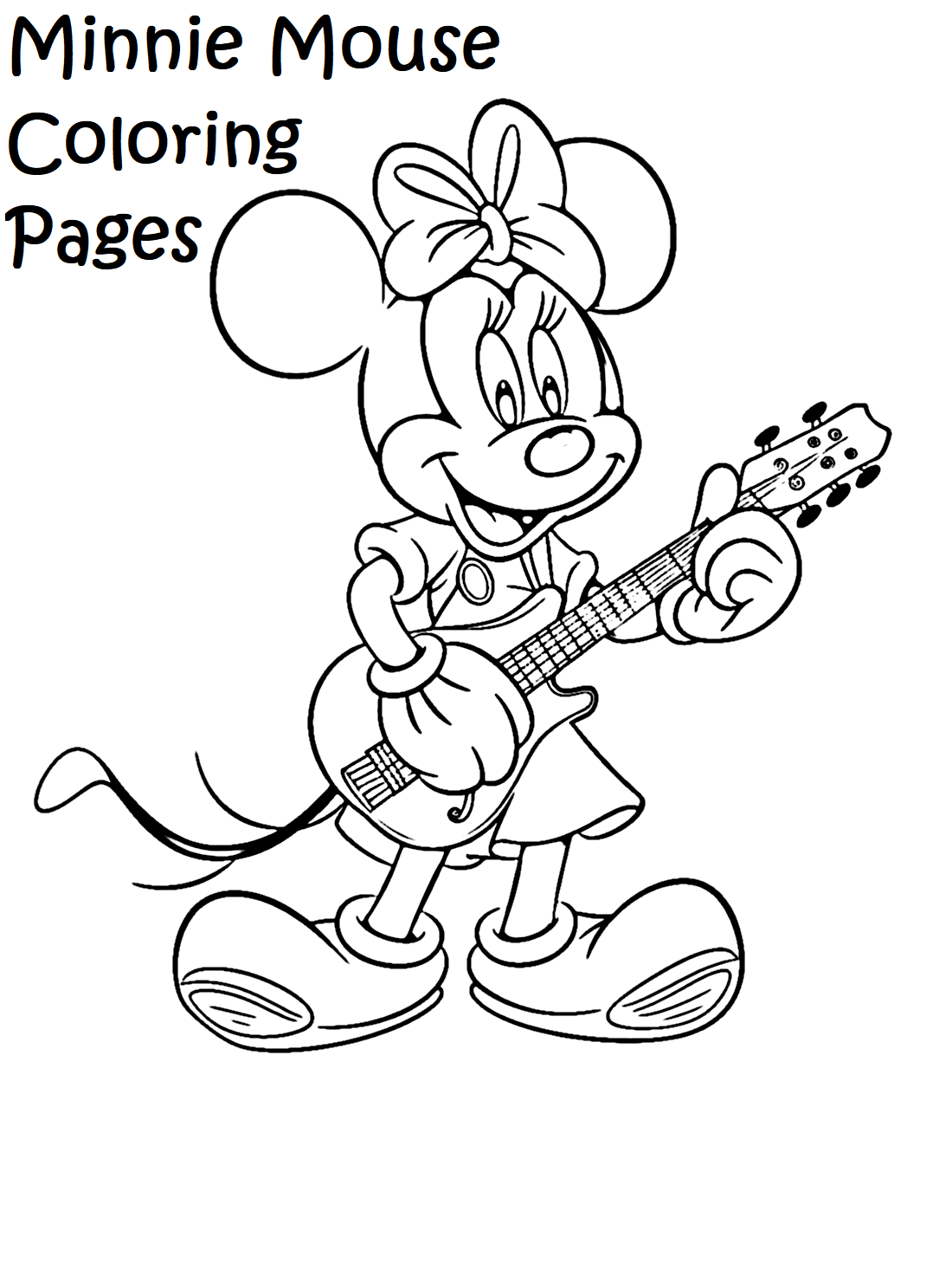 Minnie Mouse Coloring Pages Free Online For Kids 