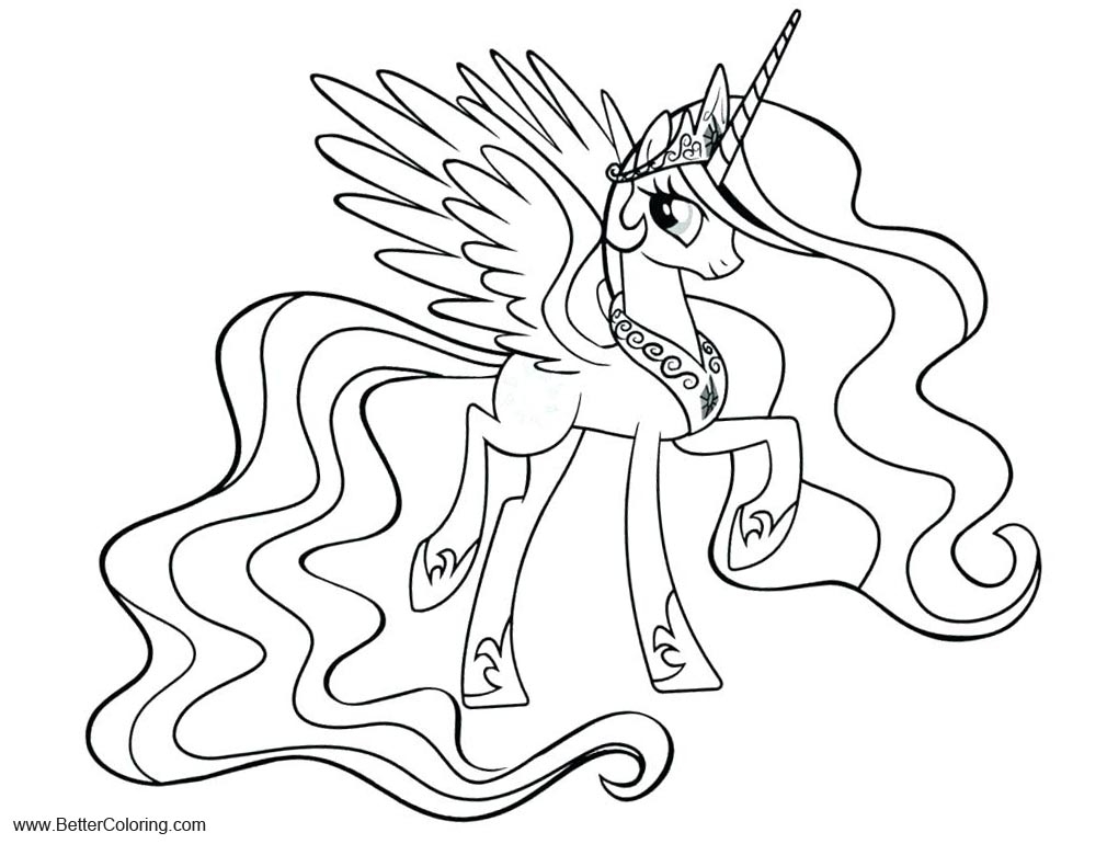 MLP Alicorn Coloring Pages Twilight Sparkle Free Printable Coloring Pages