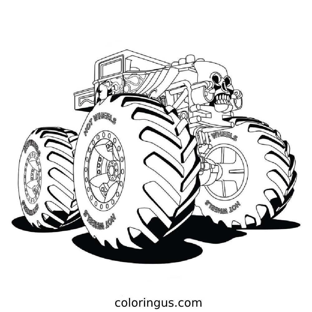 Monster Truck Coloring Pages Free Printable Sheets