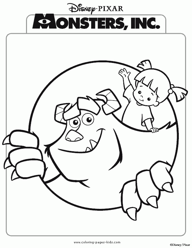 Monsters Inc Coloring Pages Coloring Pages For Kids Disney Coloring 