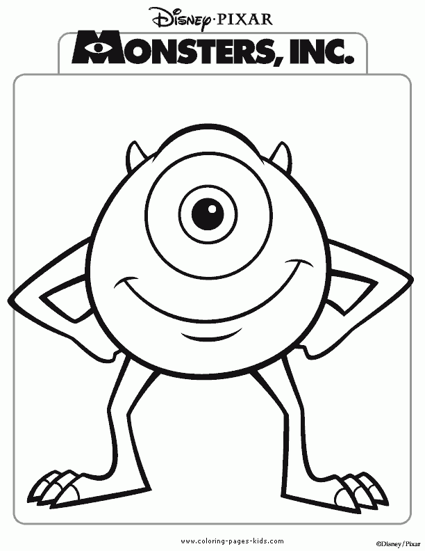 Monsters Inc Coloring Pages Coloring Pages For Kids 
