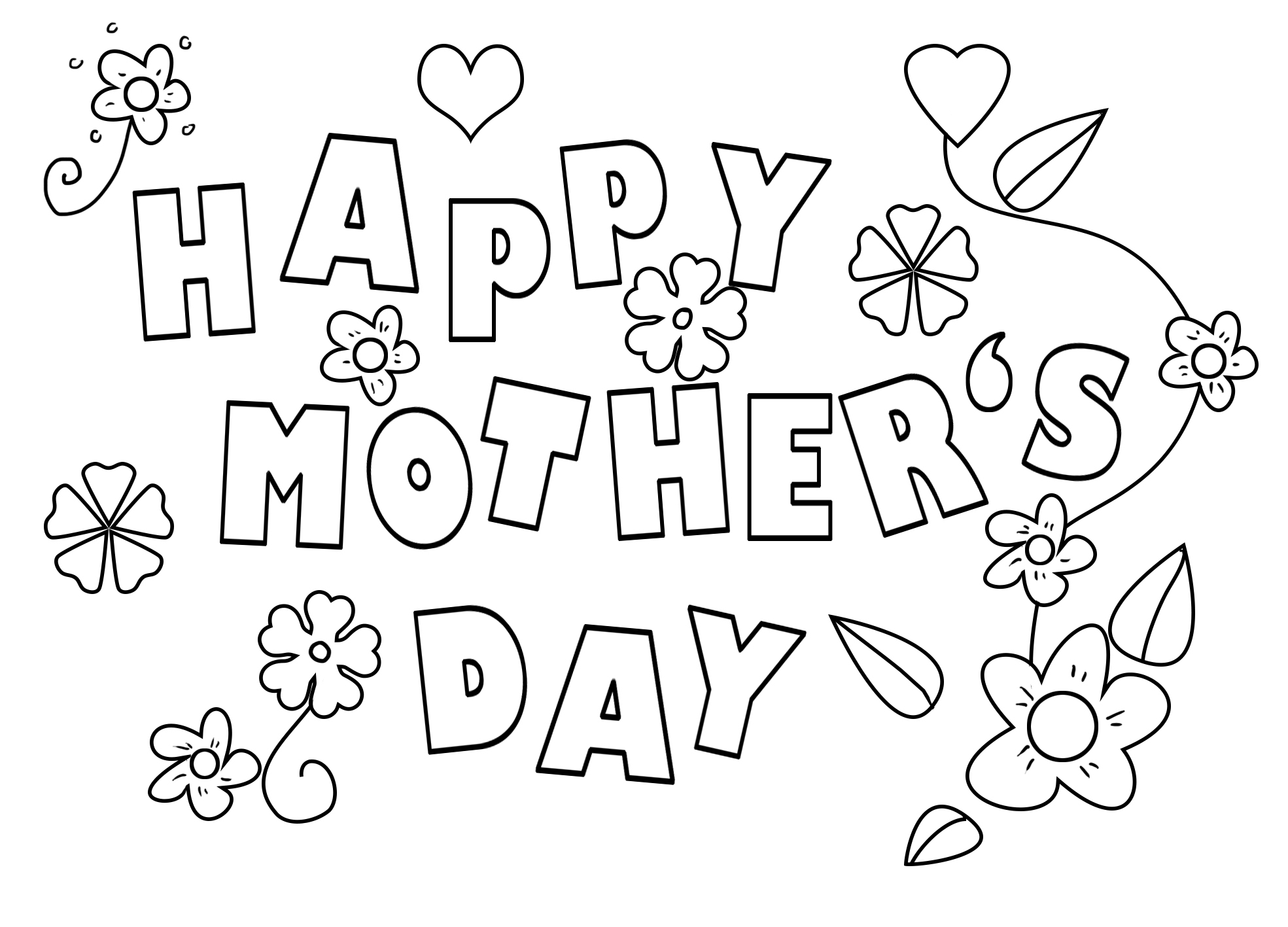 Mother S Day Printable Coloring Pages Printable Word Searches