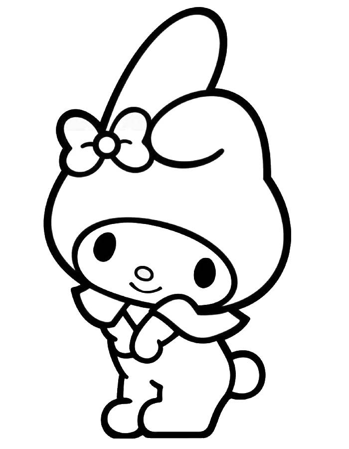 My Melody Coloring Pages Free Printable PDF 