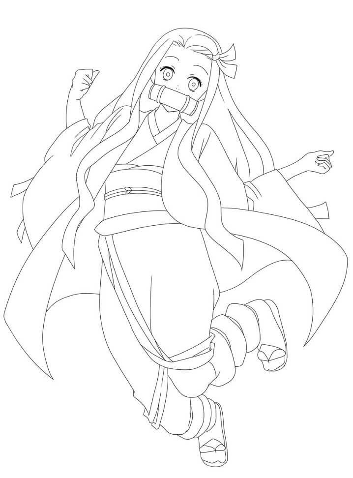 Nezuko Demon Slayer Coloring Page Free Printable Coloring Pages For Kids